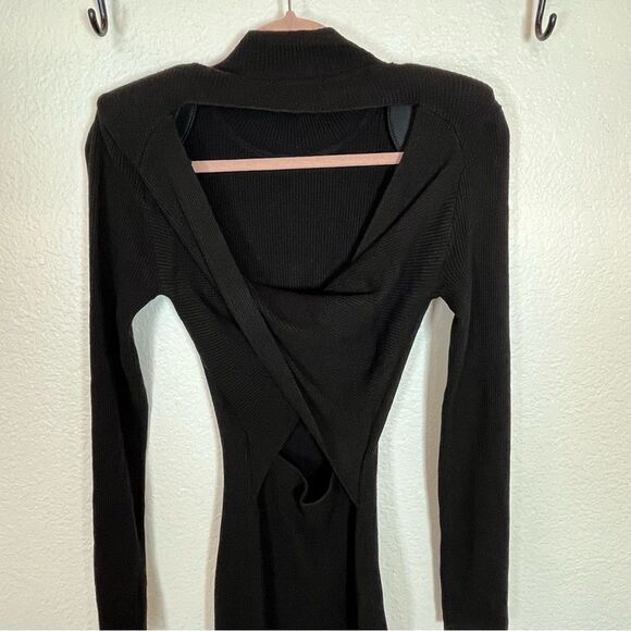 Alexia Admor Eliah Ribbed Knit Midi Sweater Dress in Black NWOT! size Medium - Picture 13 of 14